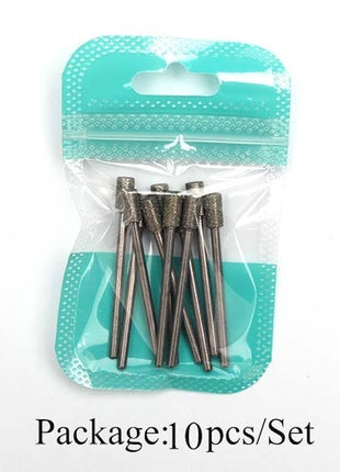 10pcs Diamond Milling Cutter Nail Drill Bits Set For Manicure