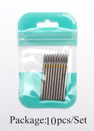 10pcs Diamond Milling Cutter Nail Drill Bits Set For Manicure