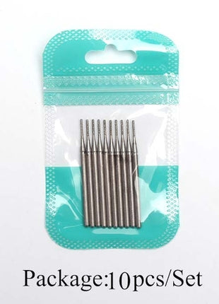 10pcs Diamond Milling Cutter Nail Drill Bits Set For Manicure