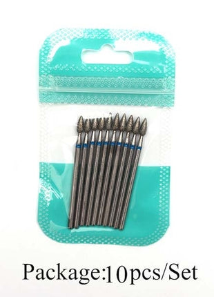 10pcs Diamond Milling Cutter Nail Drill Bits Set For Manicure
