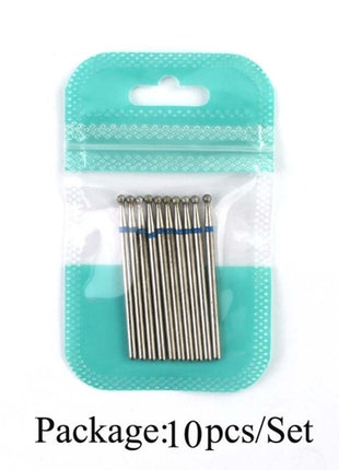 10pcs Diamond Milling Cutter Nail Drill Bits Set For Manicure
