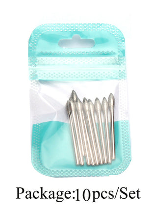 10pcs Diamond Milling Cutter Nail Drill Bits Set For Manicure