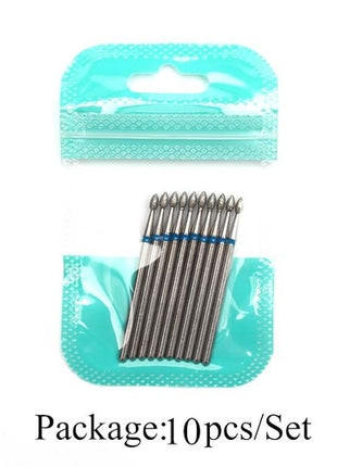 10pcs Diamond Milling Cutter Nail Drill Bits Set For Manicure