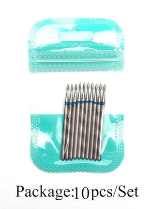 10pcs Diamond Milling Cutter Nail Drill Bits Set For Manicure