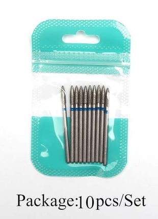 10pcs Diamond Milling Cutter Nail Drill Bits Set For Manicure