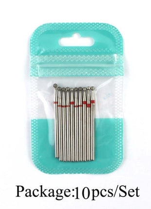 10pcs Diamond Milling Cutter Nail Drill Bits Set For Manicure
