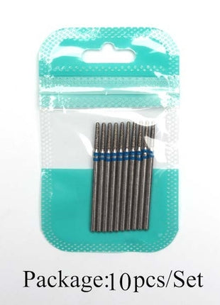 10pcs Diamond Milling Cutter Nail Drill Bits Set For Manicure
