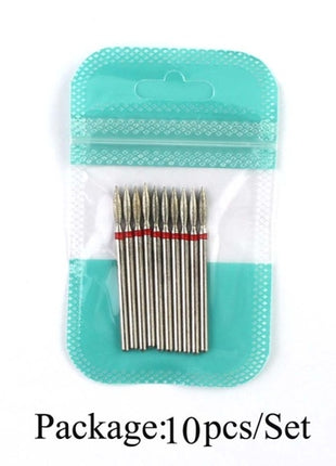 10pcs Diamond Milling Cutter Nail Drill Bits Set For Manicure