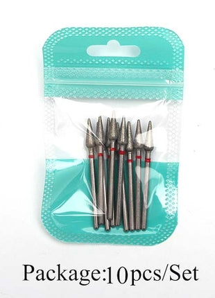 10pcs Diamond Milling Cutter Nail Drill Bits Set For Manicure