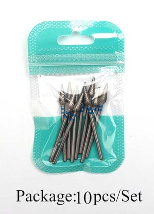 10pcs Diamond Milling Cutter Nail Drill Bits Set For Manicure