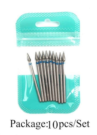 10pcs Diamond Milling Cutter Nail Drill Bits Set For Manicure