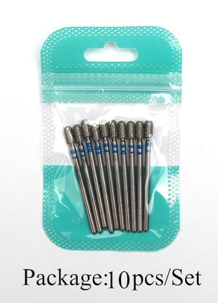 10pcs Diamond Milling Cutter Nail Drill Bits Set For Manicure