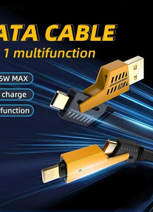 4 in 1 USB C Cable Fast Charging Data Cable 65W 27W PD QC3.0