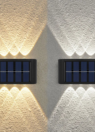 6LED Solar Lights, Outdoor Waterproof Atmosphere Wall Lamp,Up And Down