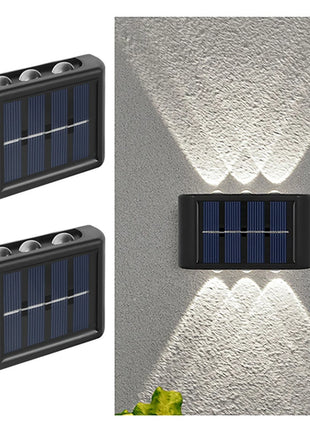 6LED Solar Lights, Outdoor Waterproof Atmosphere Wall Lamp,Up And Down