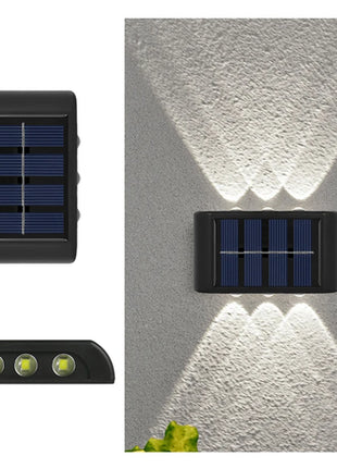 6LED Solar Lights, Outdoor Waterproof Atmosphere Wall Lamp,Up And Down