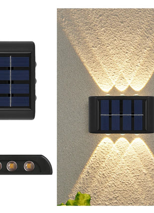 6LED Solar Lights, Outdoor Waterproof Atmosphere Wall Lamp,Up And Down