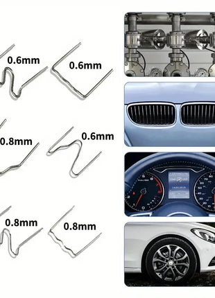 Hot Stapler Welding Kit - 100-600Pcs Precut Wave Nails for Auto