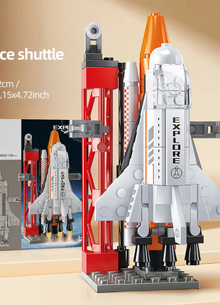 133PCS Aerospace Space Rocket Launch Center Base Puzzle Model Mini