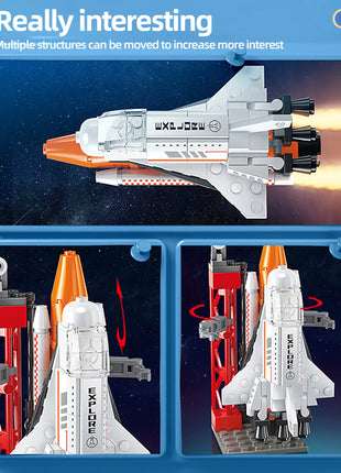 133PCS Aerospace Space Rocket Launch Center Base Puzzle Model Mini