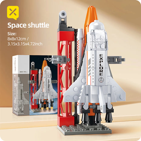 133PCS Aerospace Space Rocket Launch Center Base Puzzle Model Mini