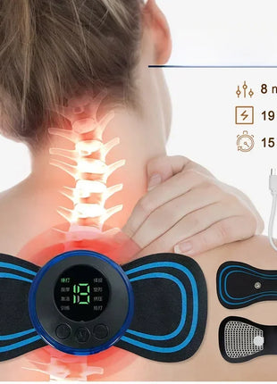 Electric Neck Massager Mini Cervical Back Patch Muscle Relieve Fatigue