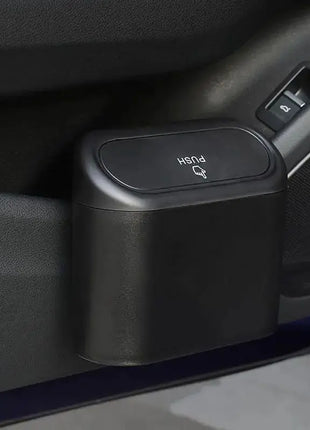 Car Bin Hanging Vehicle Garbage Dust Case Storage Box Black Square