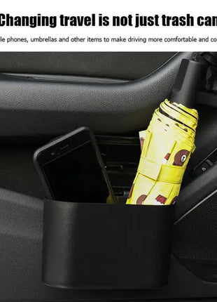 Car Bin Hanging Vehicle Garbage Dust Case Storage Box Black Square
