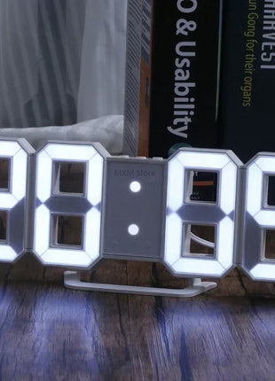 3D LED Digital Clock Wall Decoration Glow Night Mode Decoration for