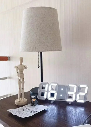 3D LED Digital Clock Wall Decoration Glow Night Mode Decoration for