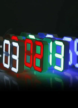3D LED Digital Clock Wall Decoration Glow Night Mode Decoration for