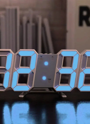 3D LED Digital Clock Wall Decoration Glow Night Mode Decoration for