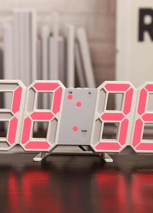 3D LED Digital Clock Wall Decoration Glow Night Mode Decoration for