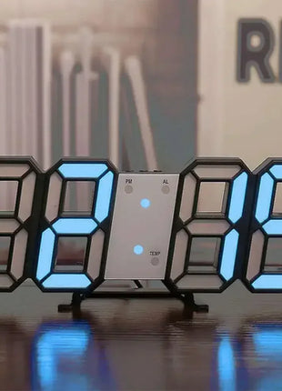 3D LED Digital Clock Wall Decoration Glow Night Mode Decoration for