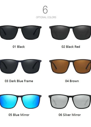 Luxury Vintage Square Polarized Sunglasses Men Women Fashion Travel