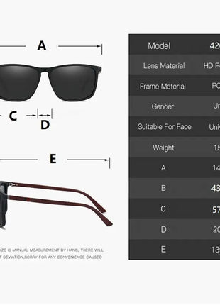 Luxury Vintage Square Polarized Sunglasses Men Women Fashion Travel