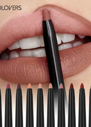 Waterproof Matte Lipliner Pencil Red Contour Tint Lipstick Long