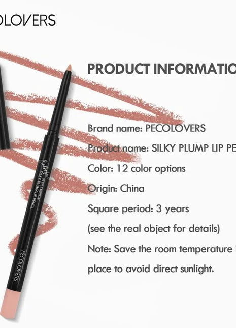 Waterproof Matte Lipliner Pencil Red Contour Tint Lipstick Long