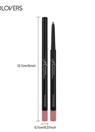 Waterproof Matte Lipliner Pencil Red Contour Tint Lipstick Long