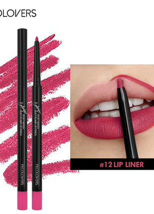 Waterproof Matte Lipliner Pencil Red Contour Tint Lipstick Long