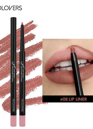 Waterproof Matte Lipliner Pencil Red Contour Tint Lipstick Long