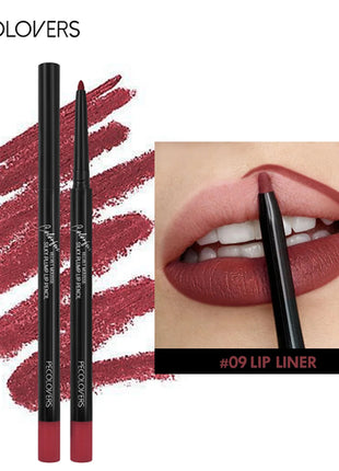 Waterproof Matte Lipliner Pencil Red Contour Tint Lipstick Long