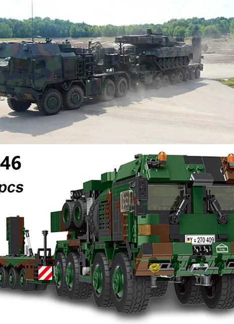 DIY Germany Military Series HX-8 Elefant Tractor PZH2000 Cannon