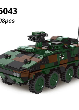 DIY Germany Military Series HX-8 Elefant Tractor PZH2000 Cannon