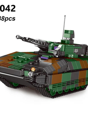 DIY Germany Military Series HX-8 Elefant Tractor PZH2000 Cannon