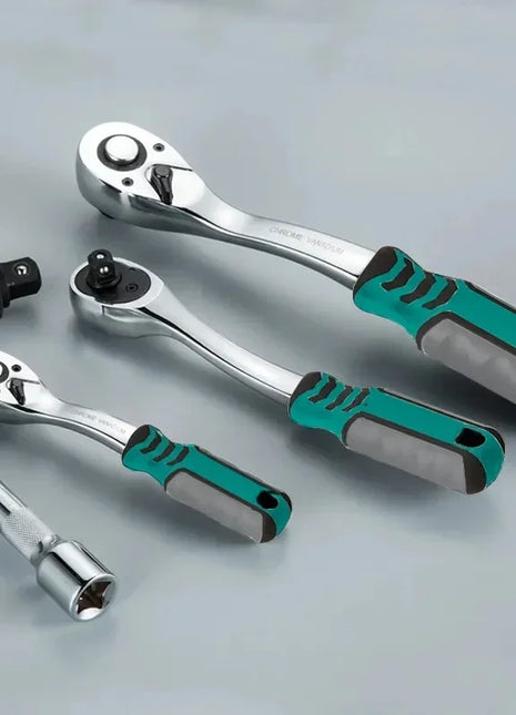 72 Teeth Ratcheting Socket Wrench Car Repair Socket Wrench Set Diy