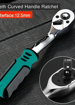 72 Teeth Ratcheting Socket Wrench Car Repair Socket Wrench Set Diy