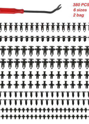 190PCS rivet fasteners, 6 models and sizes, body fixing clip bumper,
