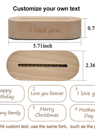 Dropshipp Personalized 3D Photo Lamp Engraving Base Custom Valentine's