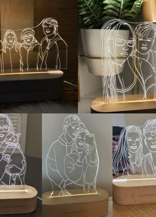 Dropshipp Personalized 3D Photo Lamp Engraving Base Custom Valentine's